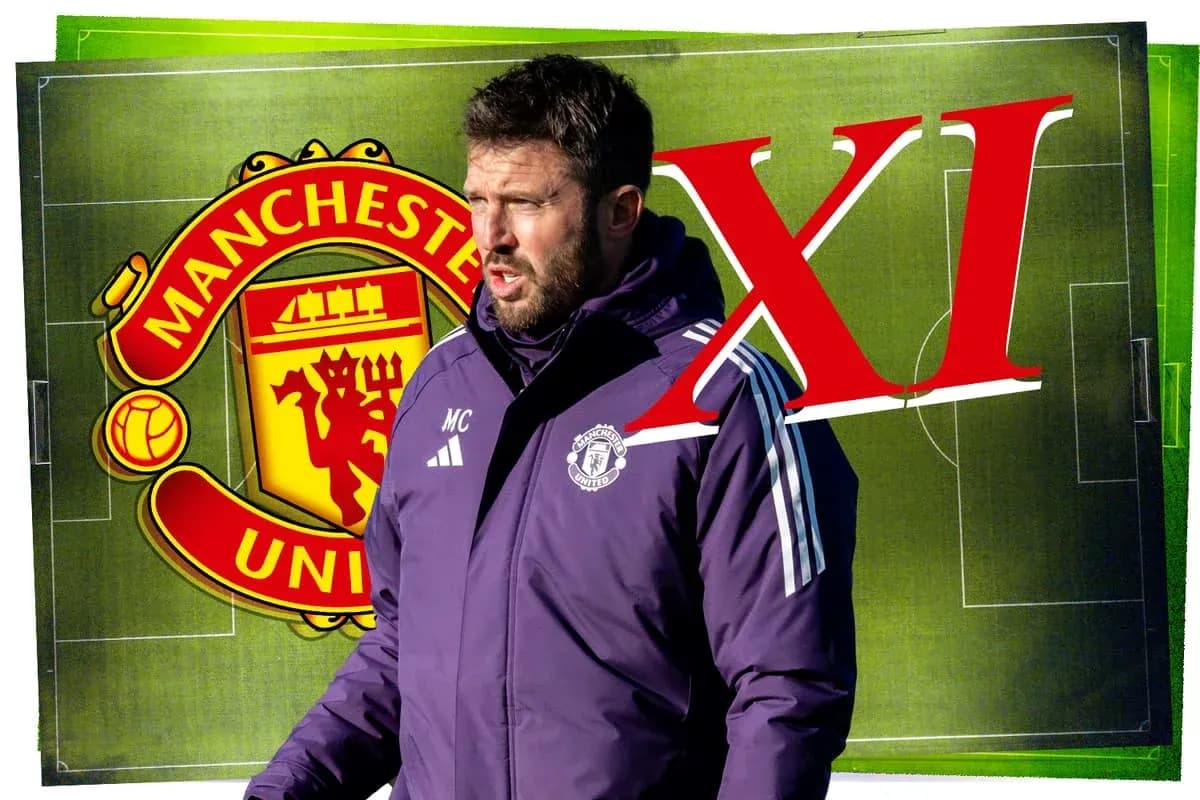 Manchester United coach discussing team lineup strategy Manchester United coach discussing team lineup strategy