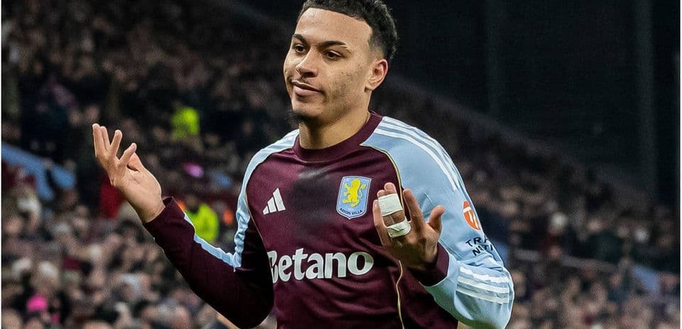 Aston Villa player gesturing during a match Aston Villa player gesturing during a match