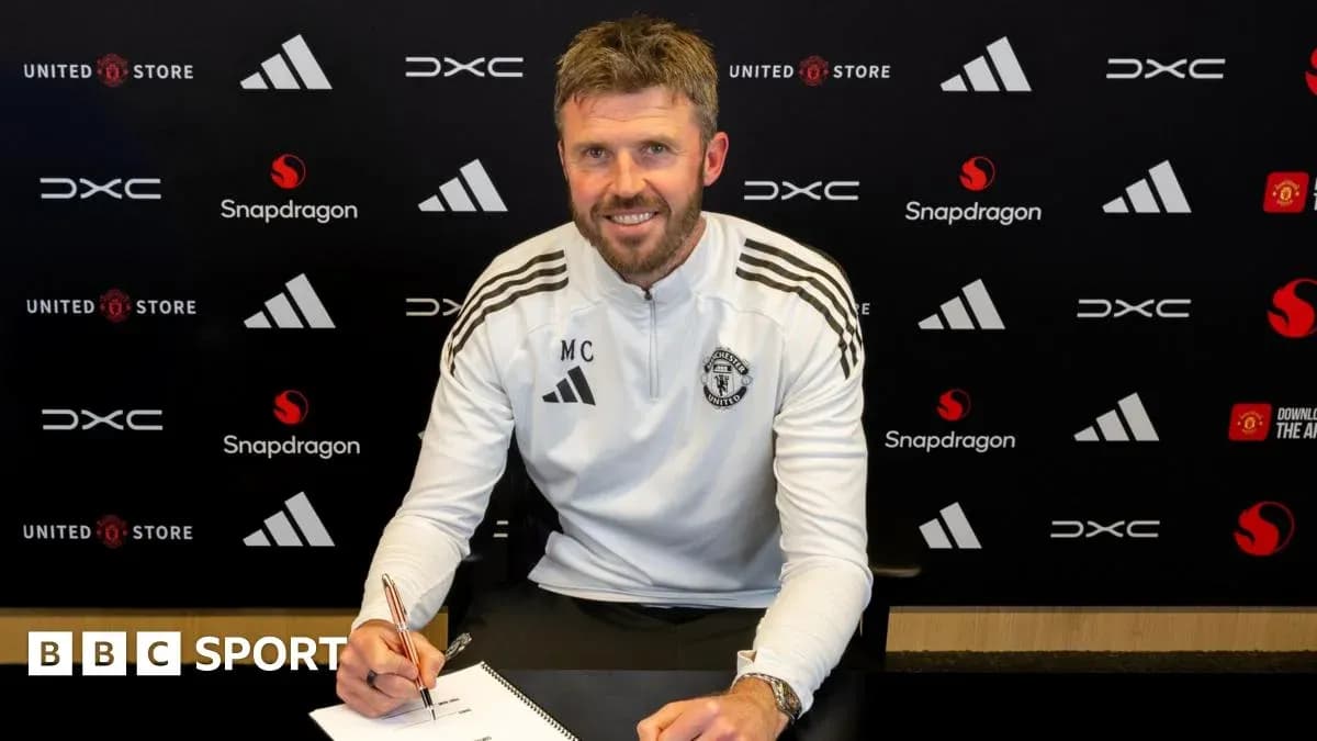 Coach signing contract at Manchester United announcement Coach signing contract at Manchester United announcement