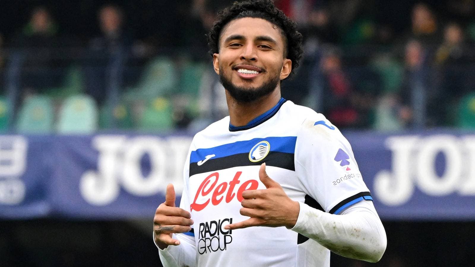Player celebrating with thumbs up during match Player celebrating with thumbs up during match
