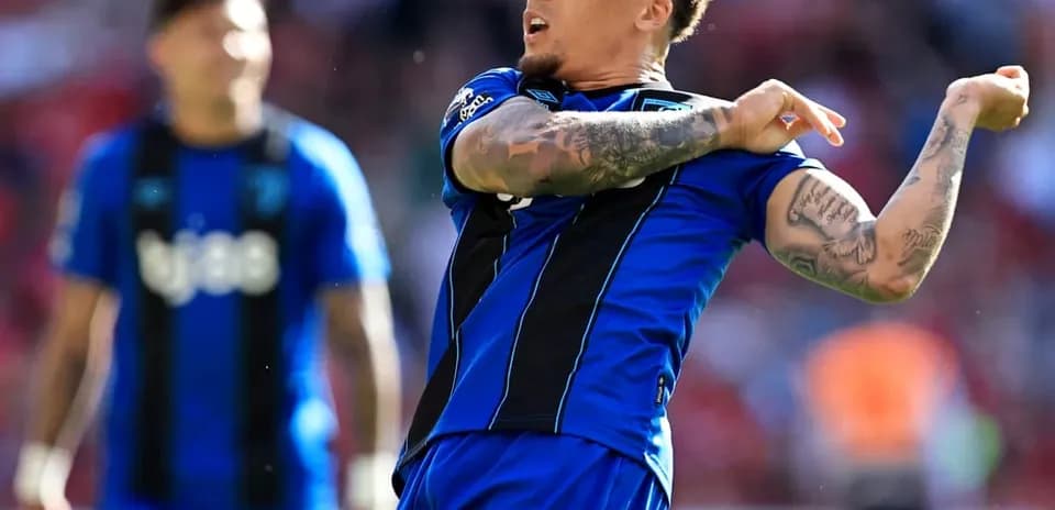 Bournemouth player celebrating during match Bournemouth player celebrating during match