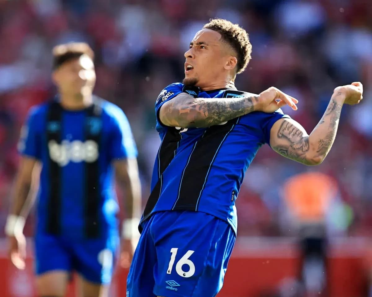 Bournemouth player celebrating during match Bournemouth player celebrating during match