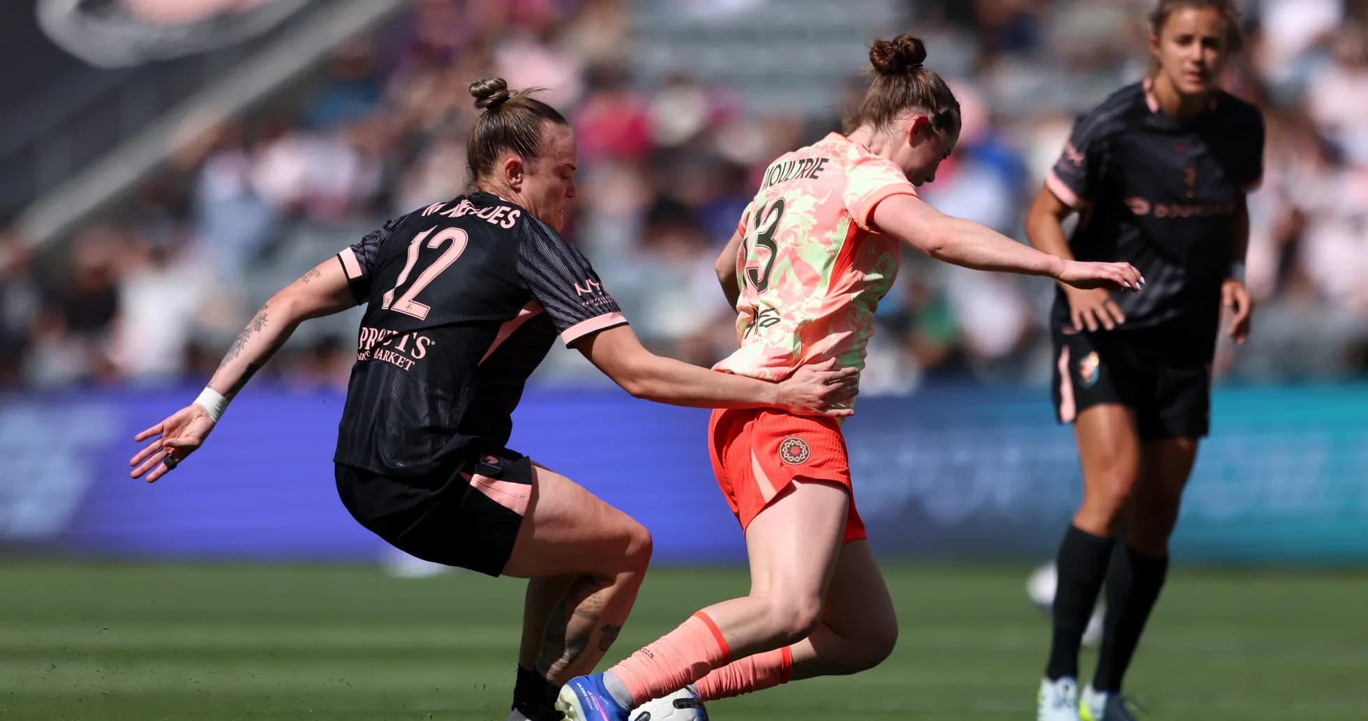 Portland Thorns player tackles Utah Royals opponent Portland Thorns player tackles Utah Royals opponent