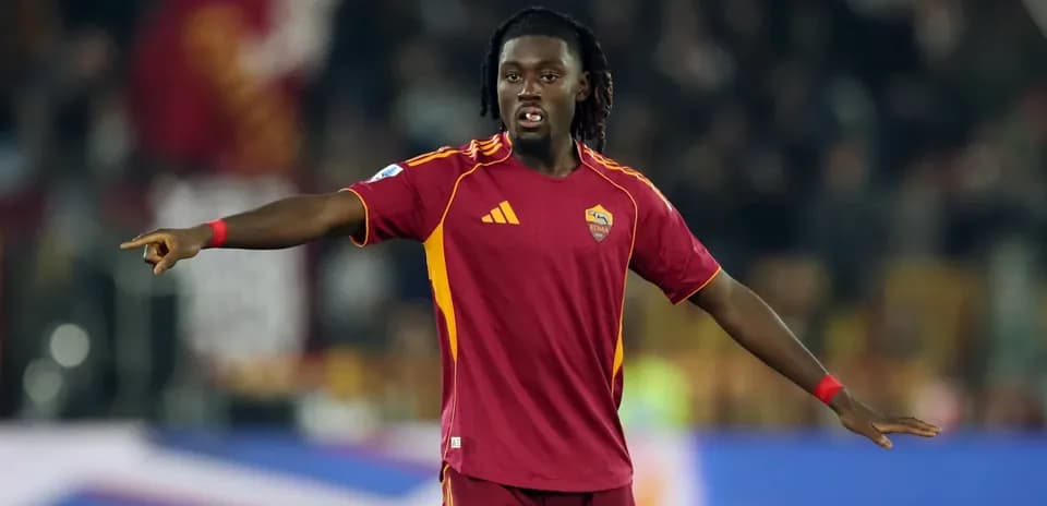 Player gesturing during a match for AS Roma Player gesturing during a match for AS Roma