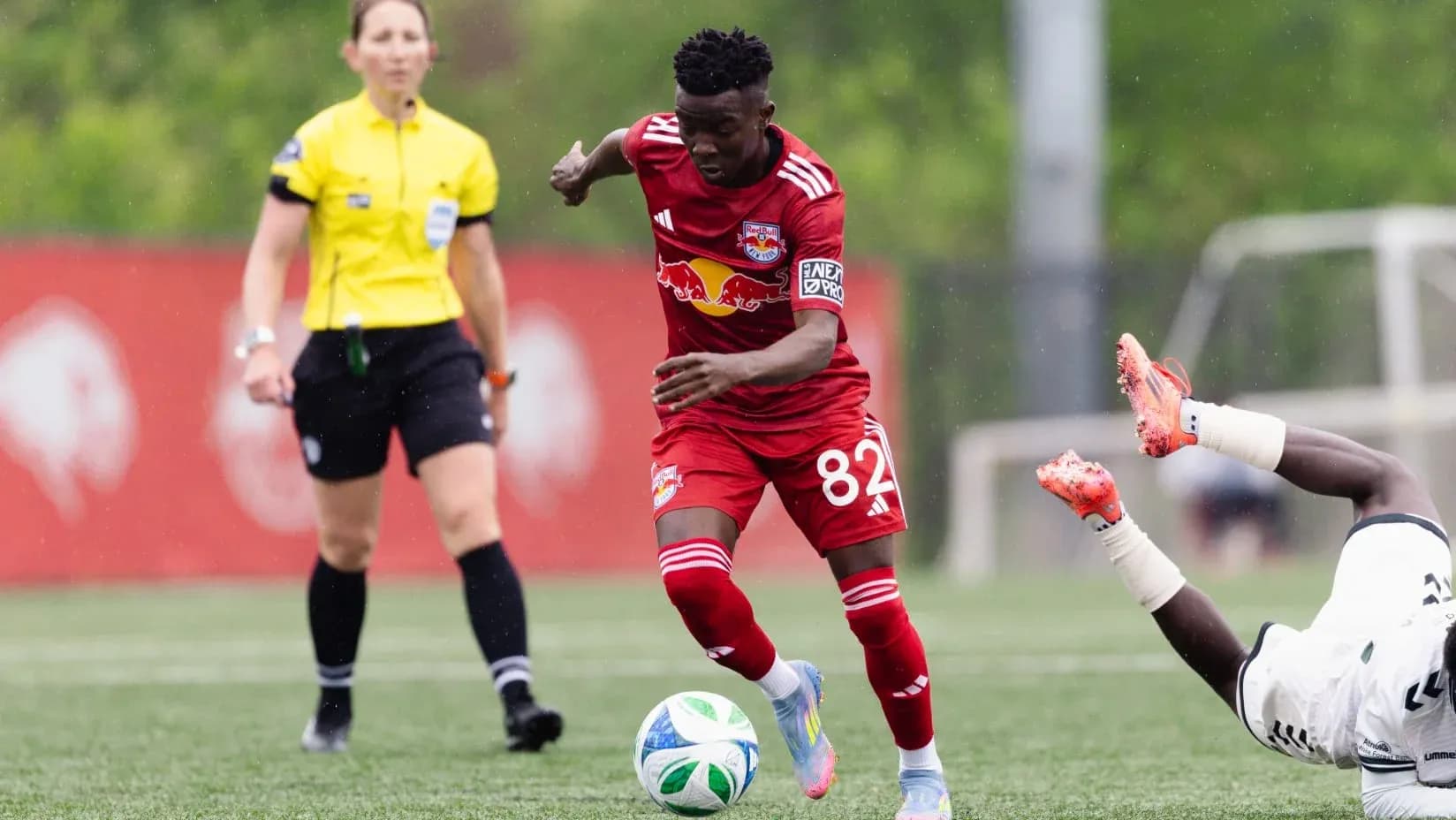 New York RB II player dribbling the ball New York RB II player dribbling the ball