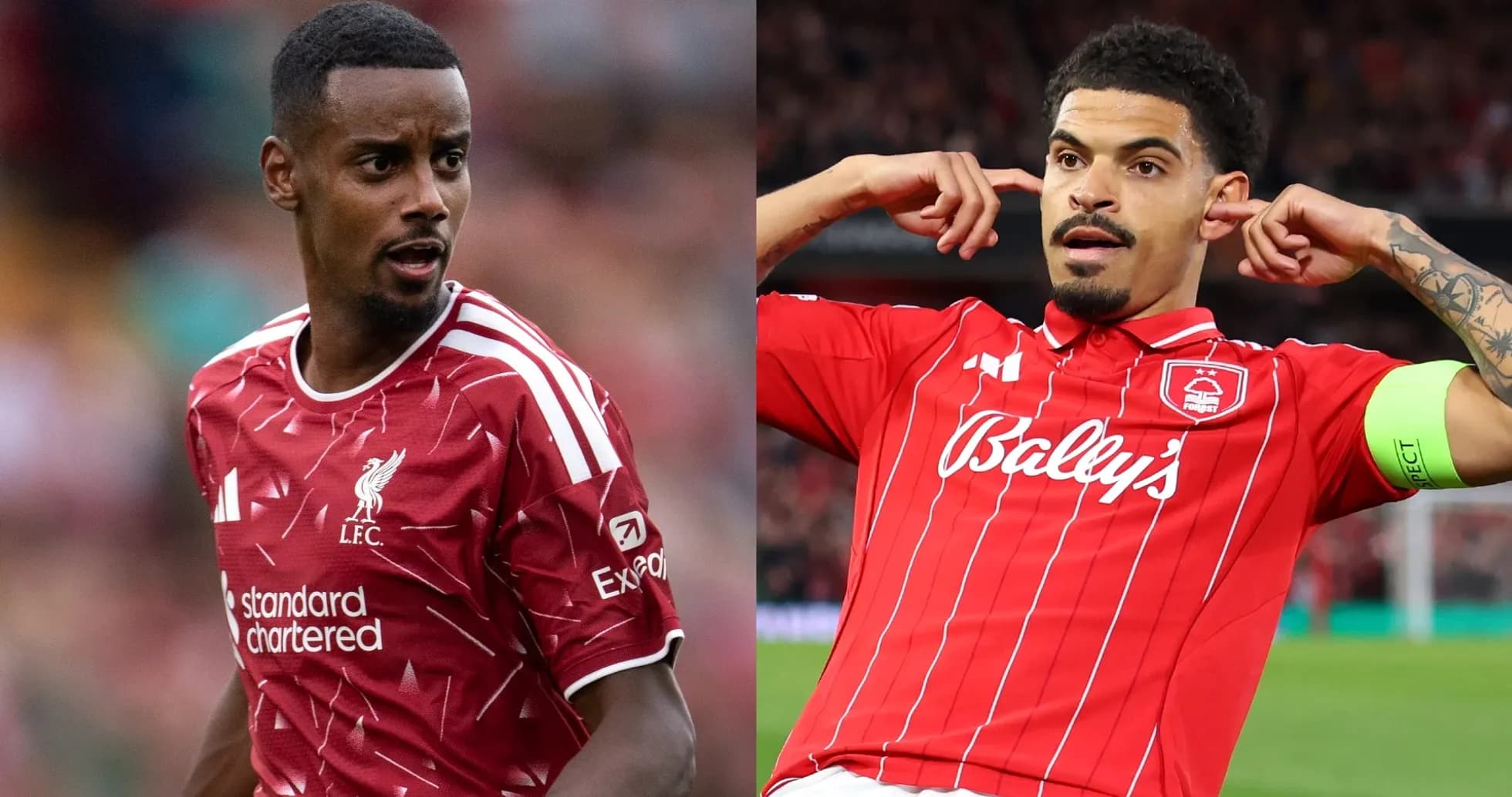 Liverpool and Nottingham Forest players during match Liverpool and Nottingham Forest players during match