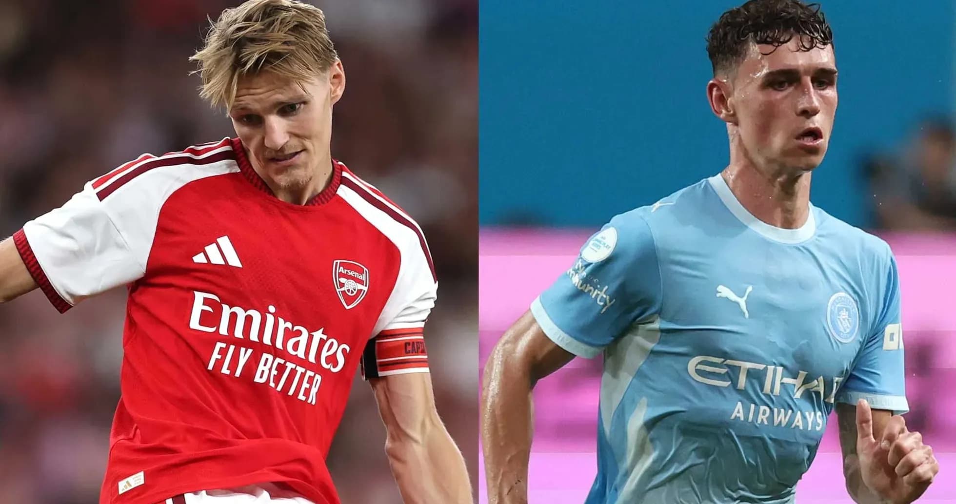 Arsenal and Manchester City players in action Arsenal and Manchester City players in action
