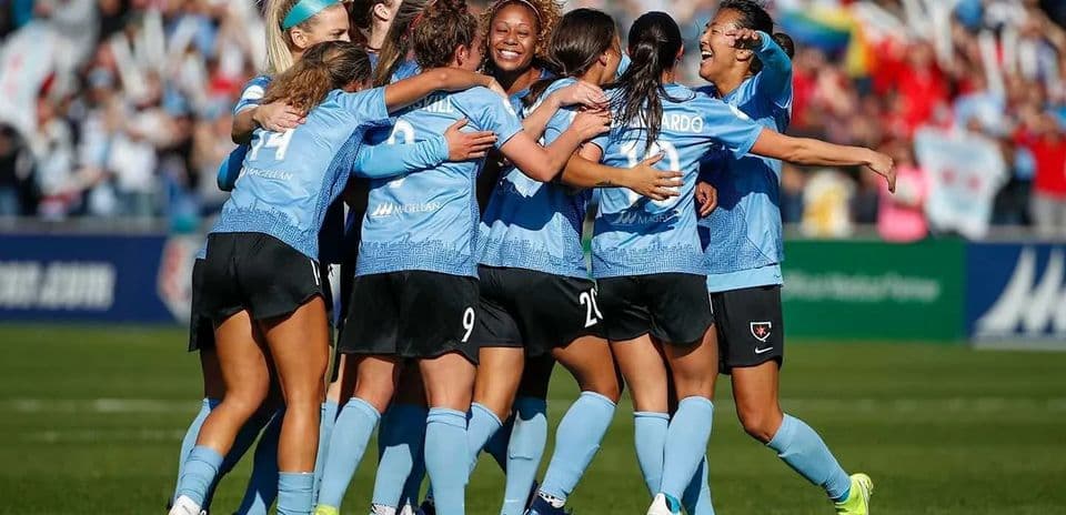 Chicago Red Stars celebrating a goal Chicago Red Stars celebrating a goal