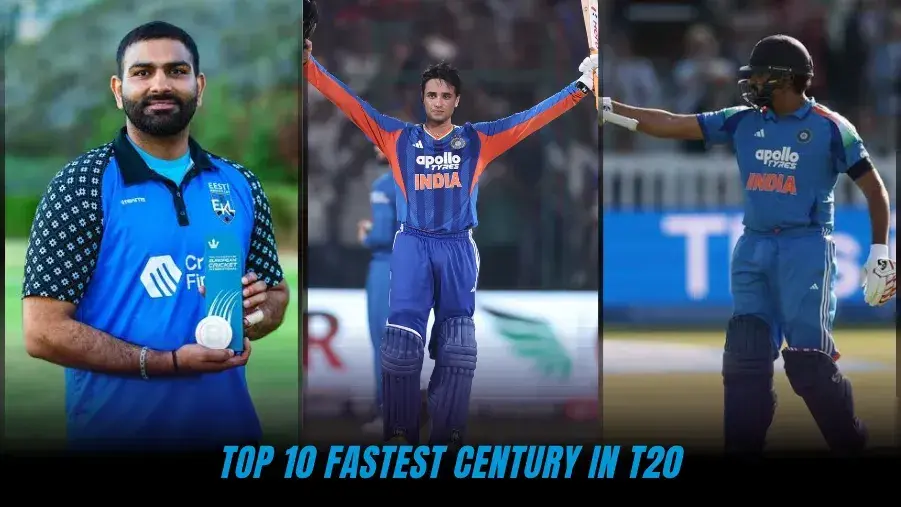 Top 10 Fastest Centuries in T20 International Cricket (Updated 2026) Top 10 Fastest Centuries in T20 International Cricket (Updated 2026)